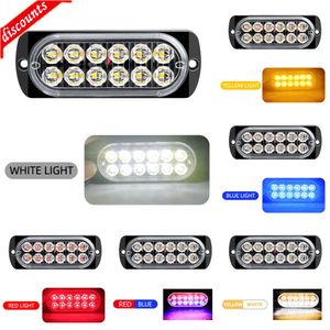 New Decorative Lights 12LED Car Strobe Warning Light Grill Flashing Breakdown Emergency Light 36W 6500K Car Truck Trailer Beacon Lamp LED Side Light