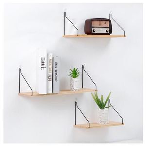 Storage Holders Simple wooden wall shelf in Nordic Solid wood partition rack Receiving of Creative Hall205h