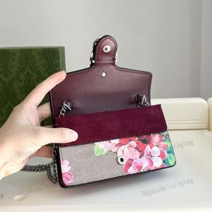 Klasyczna klapka Dionizyjka czarna designerka na ramię Women Messenger Sprzęgło skórzane portfel Srebrny łańcuch Crossbody Woman Męskie luksusowe torebki torebka torba