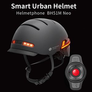 Capacetes de ciclismo 2023 BH51M Capacete de bicicleta inteligente com sensor automático LED Bluetooth SOS Alerta MTB Motocicleta Bicicleta Scooter 231213