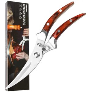 Kitchen Knives Chicken Bone Shears Stainless Steel Scissors Duck Fish Cutter Scale Clean Cook Knife y231213