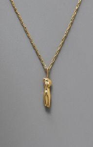 Amaiyllis 18K Gold Human Body Clavicle Necklace Pendant Personality Fashion Collar Statementネックレス