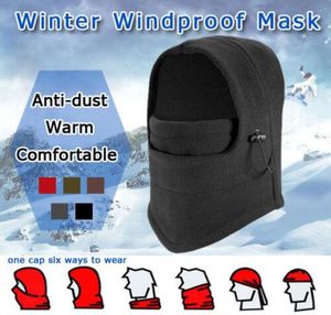 Brand New Thermal Hood Outdoor Cycling Ski Winter Windproof Full Face Mask Hat Eight Colors Drop 1582438