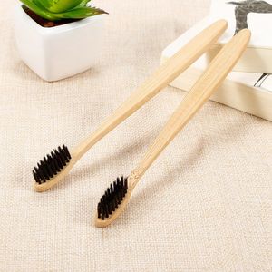 Doğal saf bambu diş fırçası taşınabilir yumuşak saç diş fırçası çevre dostu fırçalar oral temizlik bakım araçları w028