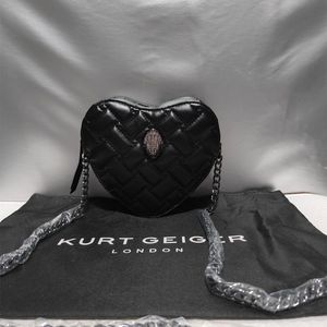 Kurt Geiger Crossbody Designer Bag Heart Shaped Women Luxury Wallet Lady Mini Mini Pursesデザイナーハンドバッグポリクロマティックファッションショルダーバッグトート