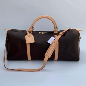 Duffel Bags SIZE 60CM black brown PVC flower holiday fashion Men Women travel bag luggage Designer handbags large capacity sport o255y