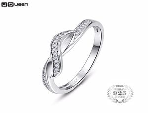 925 Sterling Silver Infinity Ring Eternity Ring Crystal Friend Gift Endless Love Symbol mode fingerringar för kvinnor5785808