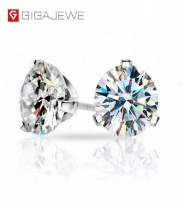 Gigajewe Total 3CT EF VVS1 Diamond Stud Earring Moissanite 18K White Gold Plated 925 Silver Jewelry Woman Girl Girlate GMSE0145181668