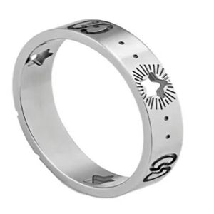 Liebesringe, Herren-Designerring, Stern, vergoldet, versilbert, Damenring, Paarschmuck