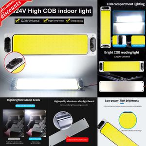 Nya dekorativa lampor bil interiör ljus 96SMD 12V-24V COB CAR DOME LIGHT LEADLING LED Panel glödlampa Vattentät självhäftande lastbilslampa