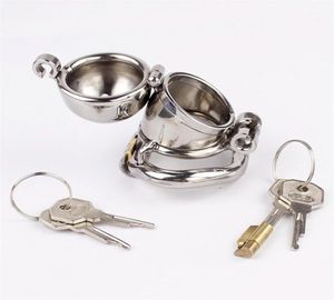 Double Lock Design Male Chastity Device Stainless Steel Chastity Cage Metal Penis Lock Chastity Penis Ring Sex Toys For Men266r2761743423