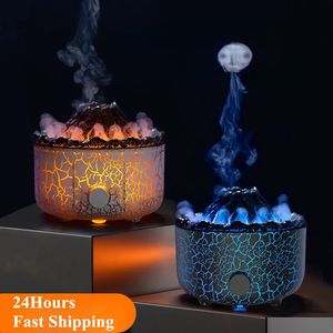 Essential Oils Diffusers Lava Volcano Air Humidifiers 560ML Essential Oil Diffuser with Night Light Essential Oil Diffuser Aroma Diffuser Bedroom Office 231213