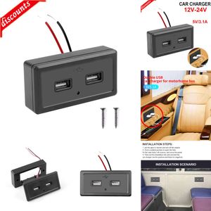 Nuova altra presa per caricabatterie USB doppia elettronica per auto 4.8A 3.1A per moto Auto Camion Atv Barca Auto Rv Bus 2.1A 2.4A Presa per caricabatterie per mobili per auto