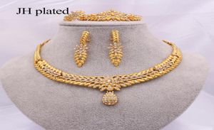 Jewelry sets for Women Dubai 24K gold color India Nigeria wedding gifts necklace earrings Bracelet ring set Ethiopia jewellery 2015160478