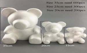152035CM Modellering av polystyren Styrofoam Vita björnskumbollar Hantverk för DIY julklappar Party Supplies Decoration8121182