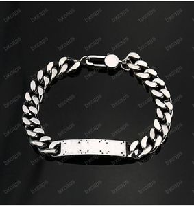 Fajne designerskie bransoletki dla kobiet mężczyzn Projektanci Srebrna bransoletka Hip Hop Link Męskie bransoletki dla pary z pudełkiem D29315045