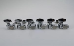 Cabeças de máquina Kerrey 6R sem parafusos com travamento de chave de ajuste Pegs Tuners Chrome Gear 1164119340