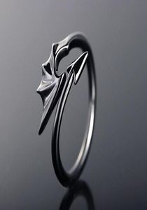 Cluster Rings Punk Style Titanium Brass Koakuma Little Devil Dragon Gothic Evil Vampire Open Ring Party Jewelry Accessories For Me1556590