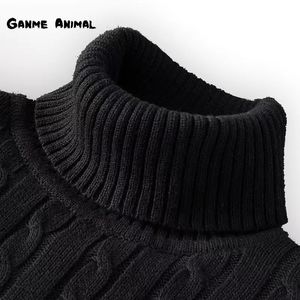 Men's Sweaters Winter Warm Turtleneck Sweater Autumn Men's Rollneck Warm Knitted Sweater protect the neck S-XXL 231212