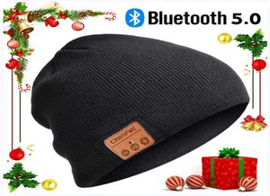 Bluetooth50 Beanie Hat 2020 Uppdaterade hörlurar Händer Byggt högtalare Bluetooth Smart Music Hat Christmas Födelsedagspresent8720400