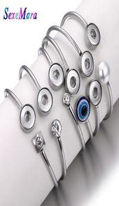 Prawdziwa stal nierdzewna dopasuj do 12 mm metalowy guziki Bankle Bracelety 6 stylów dla kobiet1825109