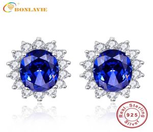 BONLAVIE Orecchini di tanzanite blu da 3 ct Orecchini di lusso Kate Princess in argento sterling 925 con fidanzamento e matrimonio Brincos D18926016767426