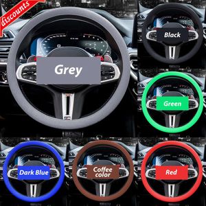 New Steering Wheel Covers Universal Car Silicone Steering wheel cover Elastic Glove Cover Texture Soft Multi Color Auto Decoration Covers Accessories