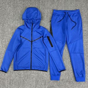 Nowy sezon Tech Fleece Tracksuit Men Tech Fleece Kid Tracksuit Dwuczęściowy z dresami splicing zamek błyskawiczny cztery sezony