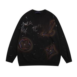 Felpe con cappuccio da uomo Maglioni Felpe Paint graffitiLettera Scioltezza Maglione a maniche lunghe Pullover Girocollo casual Autunno e inverno Top Felpe XS-L