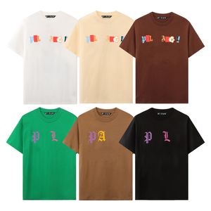 メンズTシャツデザイナーPA TシャツラグジュアリーティープリントパームパームTシャツメンズレディングアングルショートスリーブヒップホップストリートウェアトップス衣類PA 2サイズXS XL