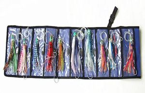 Octopus Skirt Baits Sea Trolling Lure Soft Fishing Lures China Tackle Bag Resin head With Hook Line 10 pcs Mixed suit with Bag7836531