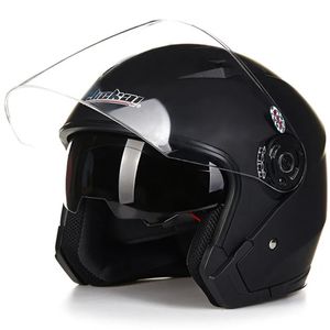 Hełmy narciarskie Universal Motorcycle Helmet 34 Antiuv Dual Visors Scooter Vintage podwójny obiektyw Bezpieczeństwo Moto Dot ECE 231213