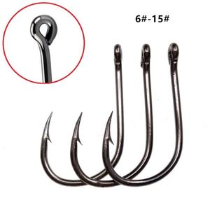 10 Sizes 615 Black Ise Hook High Carbon Steel Barbed Hooks Asian Carp Fishing Gear 1000 Pieces Lot F752747603