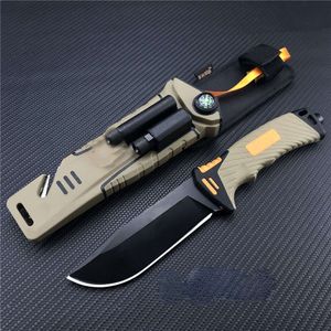 GB Fixat Blade Survival Knife Bear Grylls Ultimate 7CR13 Gummihandtag Utomhusjakt Camping Combat Knives Militärverktyg 252