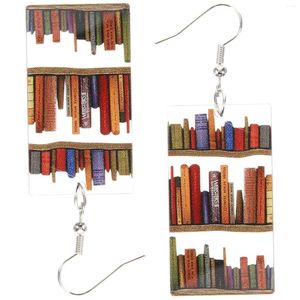 Backs Ohrringe 1 Paar Bücherregal Dangle Bookshelves Acrylbuch für Frauen