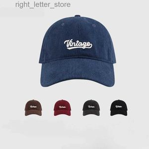 Ball Caps Autumn Winter Corduroy Warm Baseball Cap for Women Men Letter Embroidery Peaked Hat Fashion Solid Color Visors Hip Hop Bonnet YQ231214