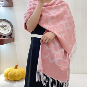 Designer Women Wool Scarf Designers Brand Men Pink Red Scarfs Cashmere Winter Scarves Long Pashmina C Women Letter Wool Tassels Ring Accessories Beanie