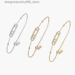 Charm Armband % S925 Sterling Silver Luxury Jewelry Brand Moving Stones Armband Messica Armband Women's Accessories Q231214