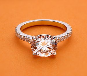 AINUOSHI 3-каратное обручальное кольцо круглой огранки для женщин из белого золота с покрытием из стерлингового серебра 925 пробы, юбилейное кольцо, обручальное кольцо Y2001064398470