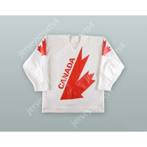 Anpassad Michel Goulet 15 Team Canada Cuper Cup White Hockey Jersey New Top Stitched S-M-L-XL-XXL-3XL-4XL-5XL-6XL