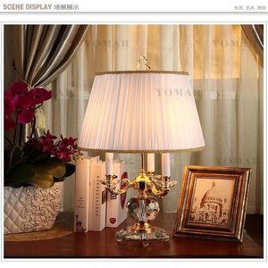 Table Lamps Fashion Europe Base Fabic Lampshade For Home Parlor Dining Bed Room224I