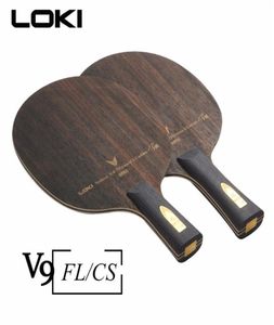 Loki V9 Professional Ebony Carbon Table Tennis Paddle Blade 9 Layers Ping Pong Bat för offensiv båge ping pong blad c18112001241G3643021