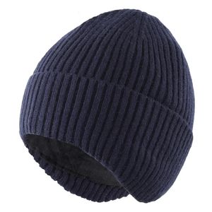 BeanieSkull Caps Connectyle Mens Daily Skull Beanie Hat Soft Fleece Forrado com Earflaps Quente Inverno Clássicos RibKnitted Watch Cap 231212