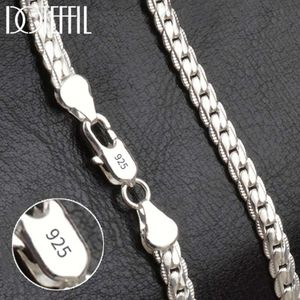 S925 Sterling Silber Gold Silber vergoldet 18 20 22 24 Zoll Seitenkette Halskette für Damen Herren Modeschmuck Geschenke