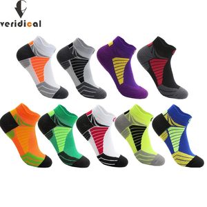 Meias esportivas 5 pares elite tornozelo brilhante cor toalha inferior sweatabsorbing badminton tênis bicicleta corrida ao ar livre basquete 231213