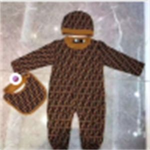 Projektant dziecięcy nowy bawełniany bawełniany kombinezon bawełniany kombinezon ha hat śliniak trzyczęściowy zestaw F014