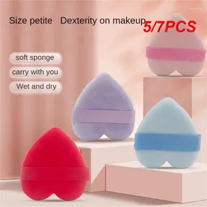 Makeup Sponges 5/7pcs Hjärtformad sammet ansikts ansikte puff kosmetisk bomullsvamp puffs smink verktyg