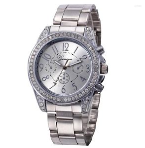 Orologi da polso 100 pz/lotto SD-6200 Ginevra Orologio Wrap Cristallo di Quarzo Lega Per Lady Wholesale Price