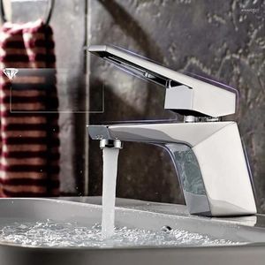 Bathroom Sink Faucets HY-91 Pull Out Spray Pure Water Double Faucet Tap Filler Kitchen Steps Filter Ceramic Spool