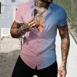 Chemises décontractées pour hommes Chemise à manches courtes à boutons amples pour hommes